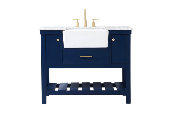 Elegant Lighting - VF60142BL - Single Bathroom Vanity - Clement - Blue from Lighting & Bulbs Unlimited in Charlotte, NC