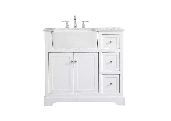 Elegant Lighting - VF60236WH - Single Bathroom Vanity - Franklin - White from Lighting & Bulbs Unlimited in Charlotte, NC