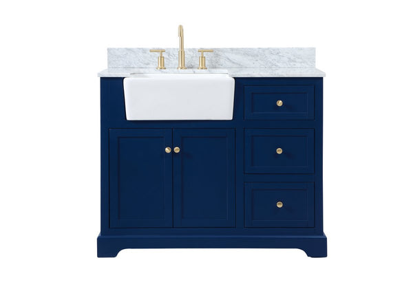 Elegant Lighting - VF60242BL-BS - Single Bathroom Vanity - Franklin - Blue from Lighting & Bulbs Unlimited in Charlotte, NC