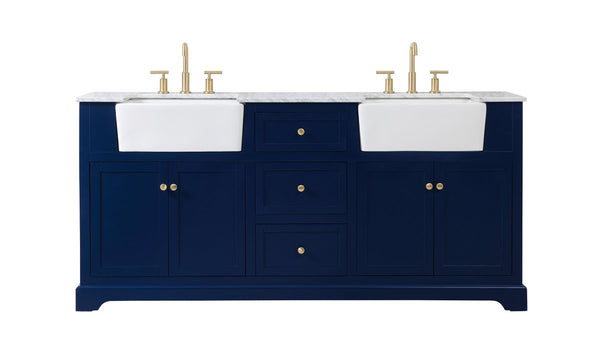Elegant Lighting - VF60272DBL - Double Bathroom Vanity - Franklin - Blue from Lighting & Bulbs Unlimited in Charlotte, NC