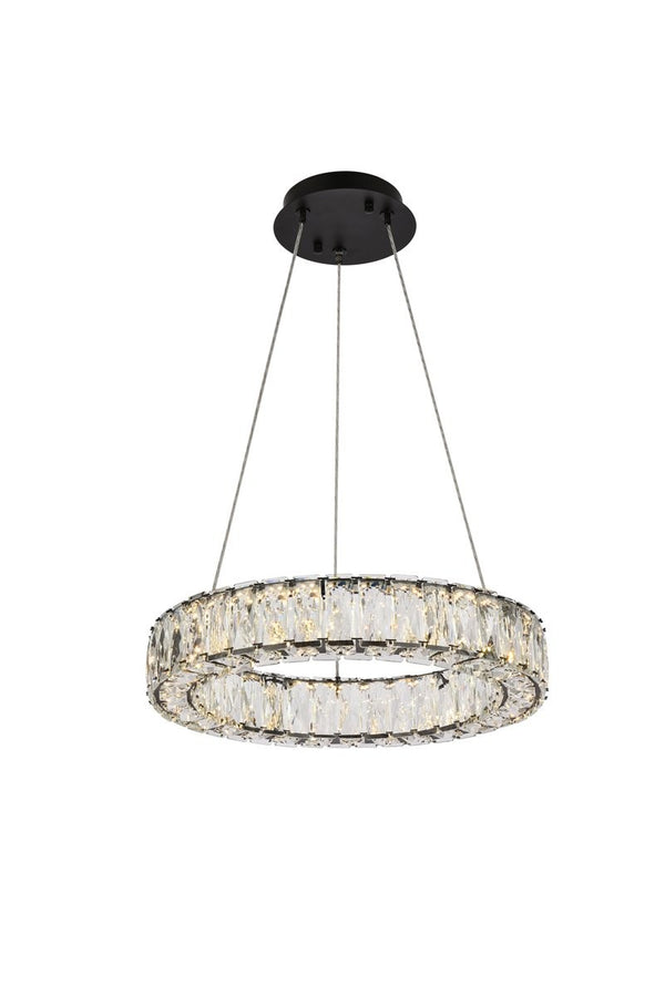 Elegant Lighting - 3503D17BK - LED Pendant - Monroe - Black from Lighting & Bulbs Unlimited in Charlotte, NC