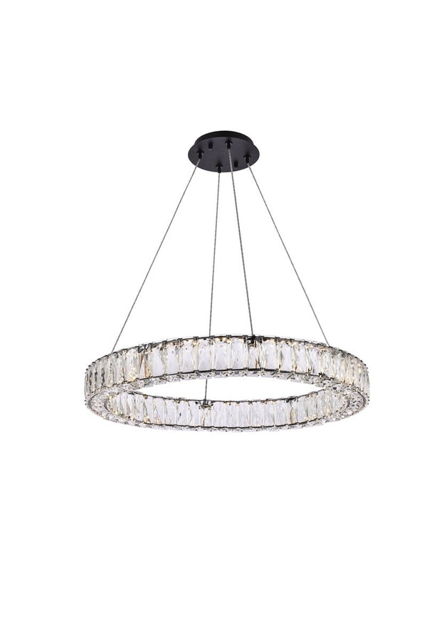 Elegant Lighting - 3503D26BK - LED Pendant - Monroe - Black from Lighting & Bulbs Unlimited in Charlotte, NC