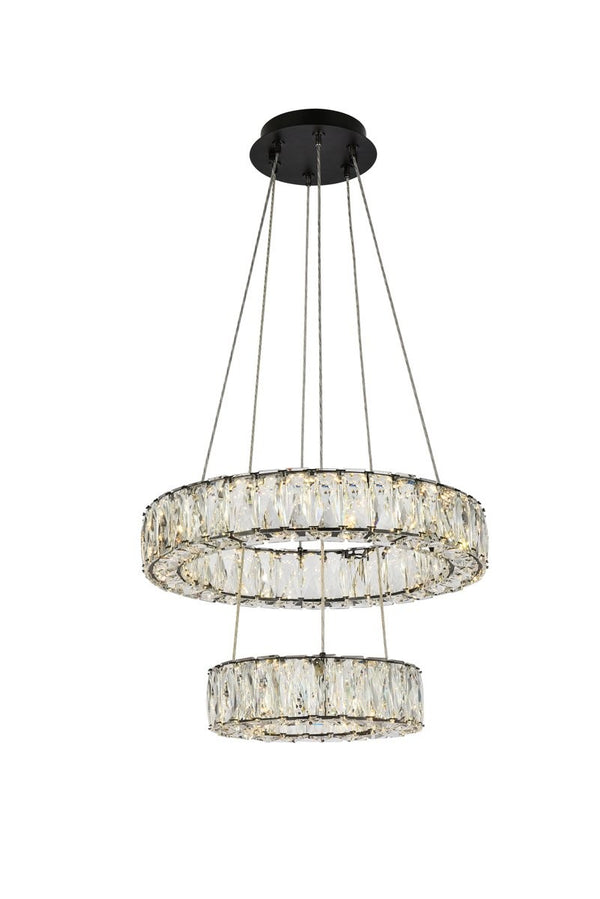 Elegant Lighting - 3503G18BK - LED Pendant - Monroe - Black from Lighting & Bulbs Unlimited in Charlotte, NC