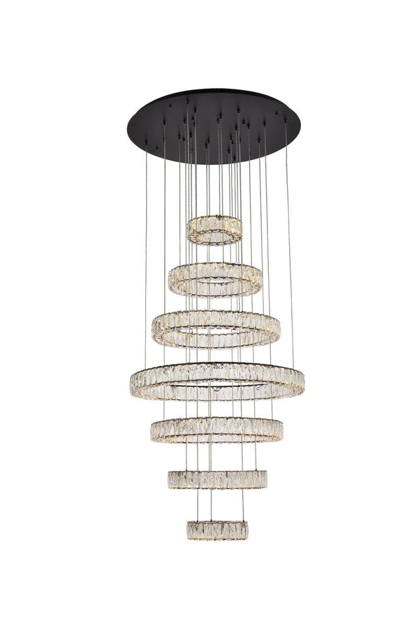 Elegant Lighting - 3503G34BK - LED Chandelier - Monroe - Black from Lighting & Bulbs Unlimited in Charlotte, NC