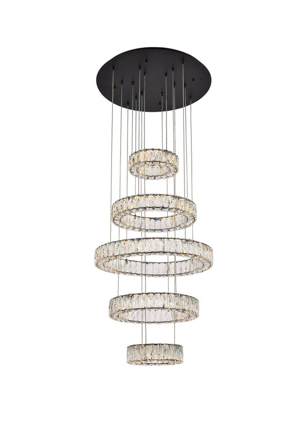 Elegant Lighting - 3503G5LBK - LED Chandelier - Monroe - Black from Lighting & Bulbs Unlimited in Charlotte, NC
