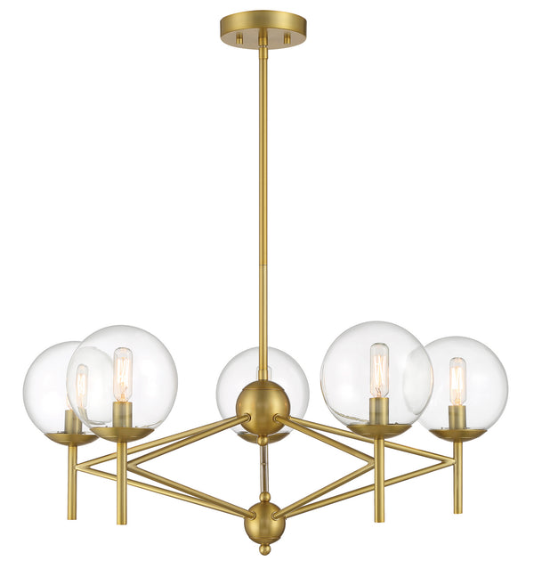 Minka-Lavery - 2795-695 - Five Light Pendant - Auresa - Soft Brass from Lighting & Bulbs Unlimited in Charlotte, NC