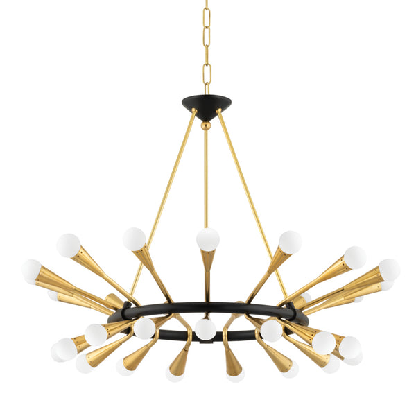 Corbett Lighting - 401-30-VPB/BBR - 30 Light Chandelier - Aries - Vintage Polished Brass/Deep Bronze from Lighting & Bulbs Unlimited in Charlotte, NC
