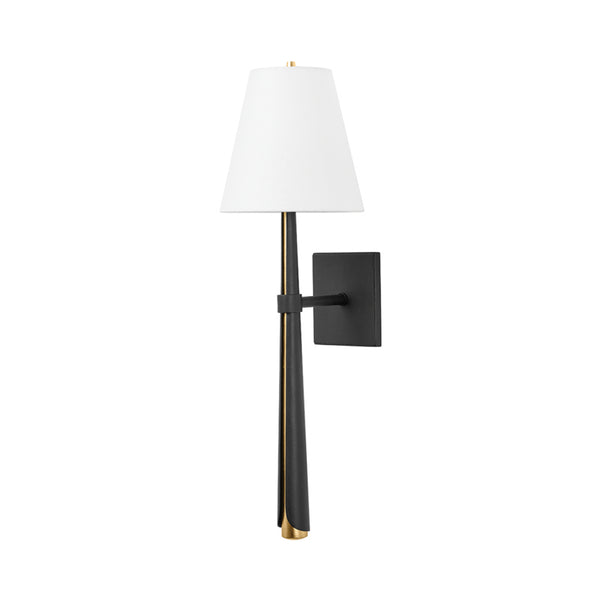 Corbett Lighting - 405-01-VGL/TBK - One Light Wall Sconce - Esmeralda - Vintage Gold Leaf/Textured Black from Lighting & Bulbs Unlimited in Charlotte, NC