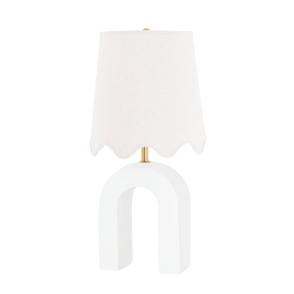 Mitzi - HL685201-AGB/CMW - One Light Table Lamp - Roshani - Aged Brass/Ceramic Raw Matte White from Lighting & Bulbs Unlimited in Charlotte, NC