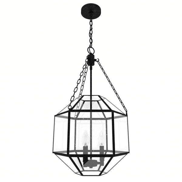 Hunter - 19365 - Three Light Pendant - Indria - Rustic Iron from Lighting & Bulbs Unlimited in Charlotte, NC