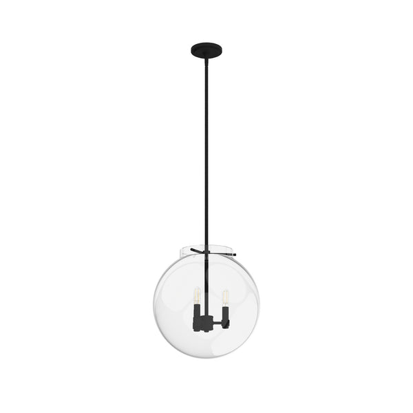 Hunter - 19658 - Three Light Pendant - Sacha - Natural Black Iron from Lighting & Bulbs Unlimited in Charlotte, NC