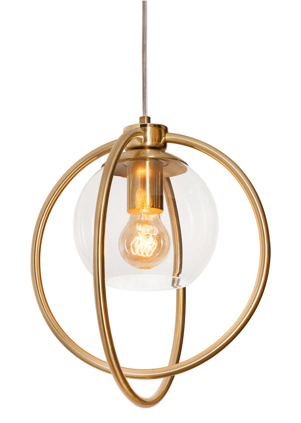 AFX Lighting - JAMP12MBSB - One Light Pendant - Jamie - Satin Brass from Lighting & Bulbs Unlimited in Charlotte, NC