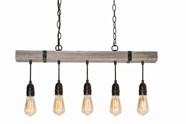 AFX Lighting - NOAP3010MBDG - Five Light Pendant - Noah - Distressed Grey from Lighting & Bulbs Unlimited in Charlotte, NC