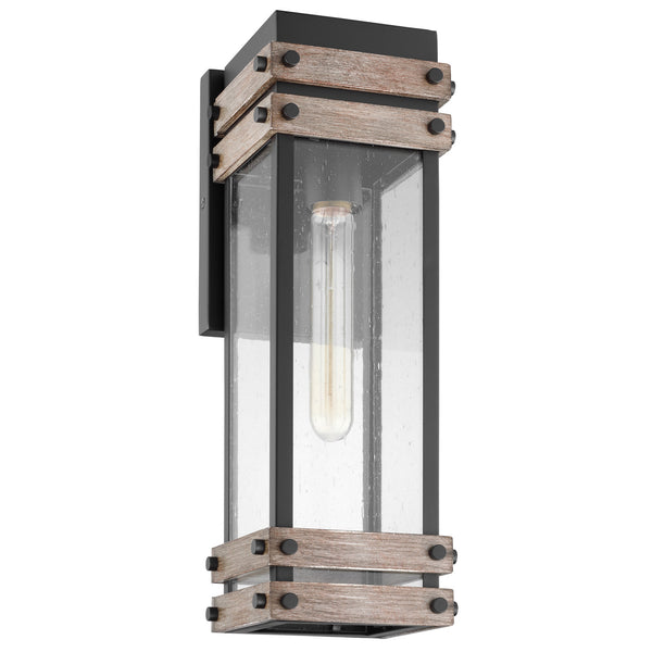 Nuvo Lighting - 60-7541 - One Light Wall Lantern - Homestead - Black / Wood from Lighting & Bulbs Unlimited in Charlotte, NC