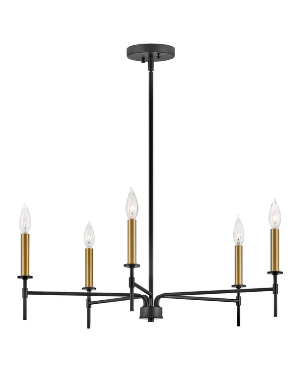 Lark - 83075BK - LED Chandelier - Hux - Black from Lighting & Bulbs Unlimited in Charlotte, NC