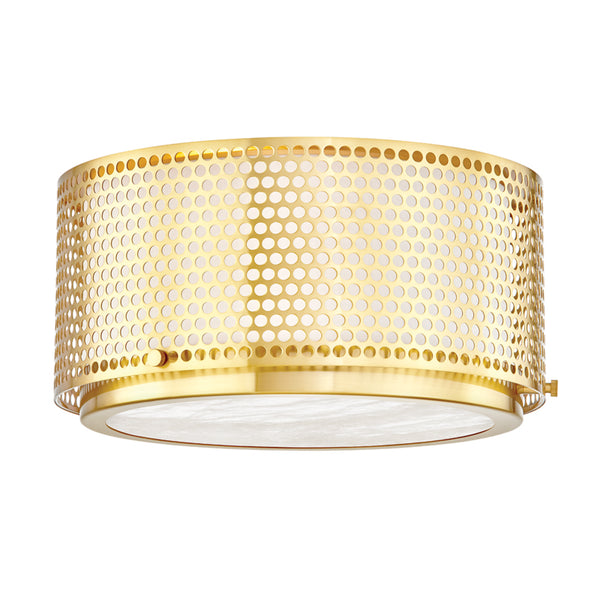 Hudson Valley - 5914-AGB - Two Light Flush Mount - Oracle - Aged Brass from Lighting & Bulbs Unlimited in Charlotte, NC