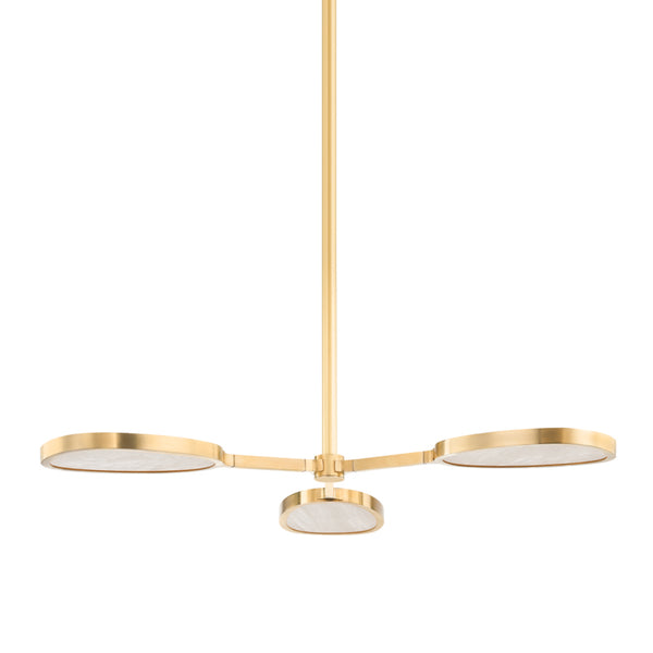 Corbett Lighting - 338-03-VB - LED Semi Flush Mount - Patras - Vintage Brass from Lighting & Bulbs Unlimited in Charlotte, NC