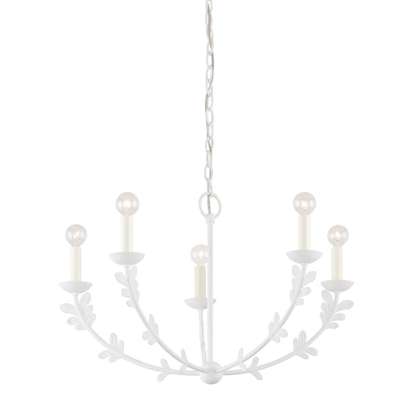Troy Lighting - F4428-GSW - Five Light Chandelier - Florian - Gesso White from Lighting & Bulbs Unlimited in Charlotte, NC