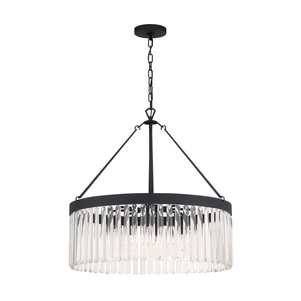 Crystorama - EMO-5406-BF - Eight Light Chandelier - Emory - Black Forged from Lighting & Bulbs Unlimited in Charlotte, NC