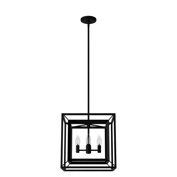 Hunter - 19400 - Four Light Chandelier - Doherty - Natural Black Iron from Lighting & Bulbs Unlimited in Charlotte, NC