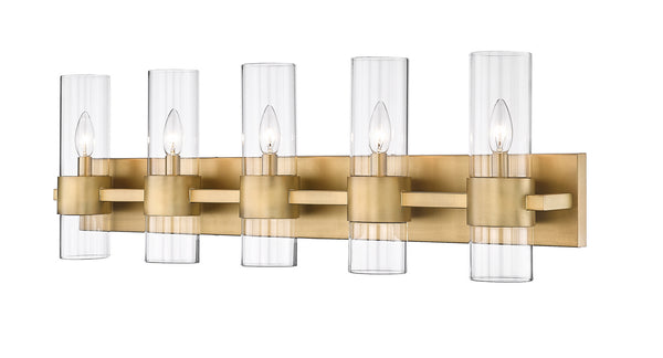 Z-Lite - 343-5V-RB - Five Light Vanity - Lawson - Rubbed Brass from Lighting & Bulbs Unlimited in Charlotte, NC