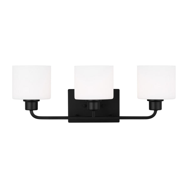 Generation Lighting - 4428803-112 - Three Light Wall / Bath - Canfield - Midnight Black from Lighting & Bulbs Unlimited in Charlotte, NC