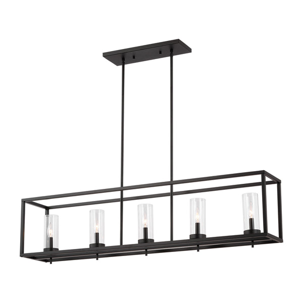 Visual Comfort Studio - 6690305-112 - Five Light Island Pendant - Zire - Midnight Black from Lighting & Bulbs Unlimited in Charlotte, NC