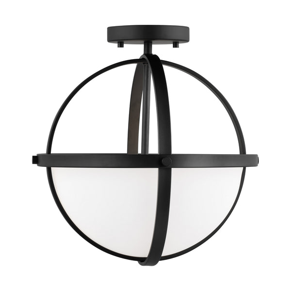 Generation Lighting - 7724602-112 - Two Light Semi-Flush Convertible Pendant - Alturas - Midnight Black from Lighting & Bulbs Unlimited in Charlotte, NC