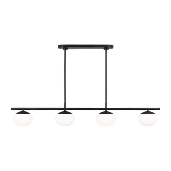 Visual Comfort Studio - EC1276AI - Six Light Linear Chandelier - Lune - Aged Iron from Lighting & Bulbs Unlimited in Charlotte, NC