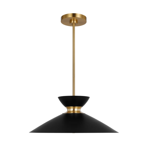 Visual Comfort Studio - EP1231MBKBBS - One Light Pendant - Heath - Midnight Black and Burnished Brass from Lighting & Bulbs Unlimited in Charlotte, NC