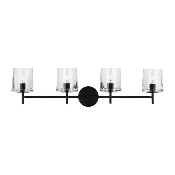 Visual Comfort Studio - EV1004AI - Four Light Vanity - Marietta - Aged Iron from Lighting & Bulbs Unlimited in Charlotte, NC