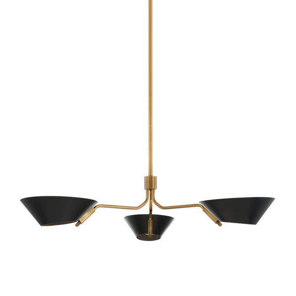 Troy Lighting - F8143-PBR/SBK - Three Light Chandelier - Sacramento from Lighting & Bulbs Unlimited in Charlotte, NC