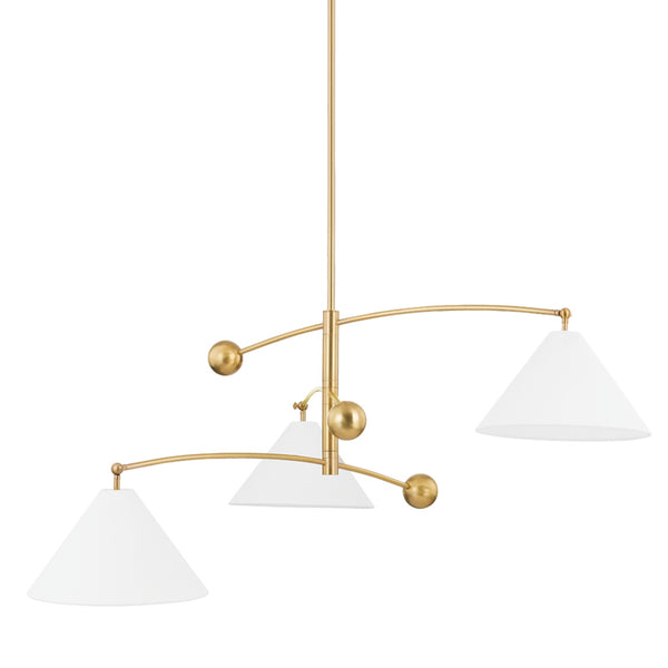 Mitzi - H696803-AGB - Three Light Chandelier - Birdie - Aged Brass from Lighting & Bulbs Unlimited in Charlotte, NC