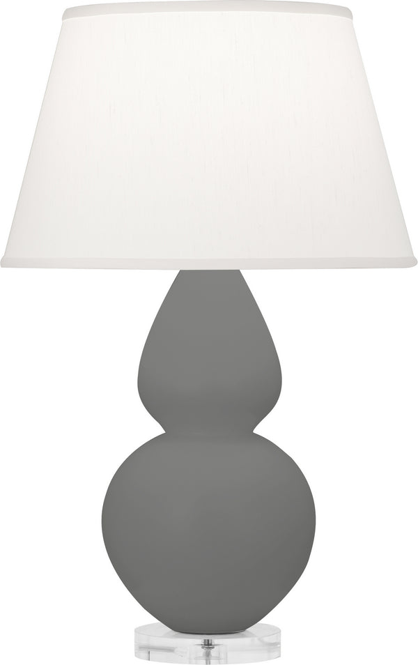 Robert Abbey - MCR62 - One Light Table Lamp - Double Gourd - Matte Ash Glazed w/Lucite Base from Lighting & Bulbs Unlimited in Charlotte, NC