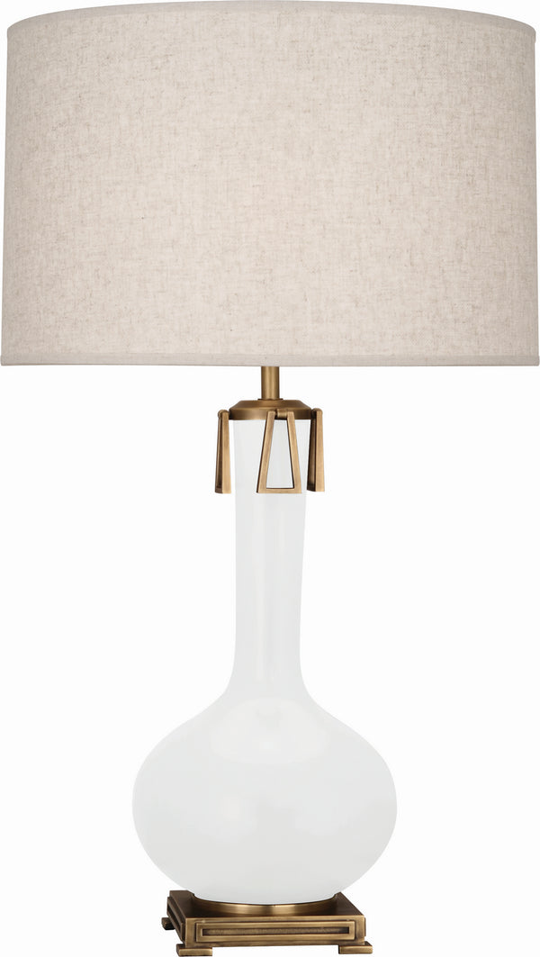 Robert Abbey - MLY92 - One Light Table Lamp - Athena - Matte Lily Glazed w/Aged Brass from Lighting & Bulbs Unlimited in Charlotte, NC