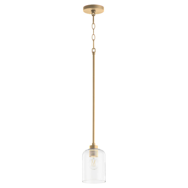 Quorum - 3374-80 - One Light Pendant - Tribute - Aged Brass from Lighting & Bulbs Unlimited in Charlotte, NC