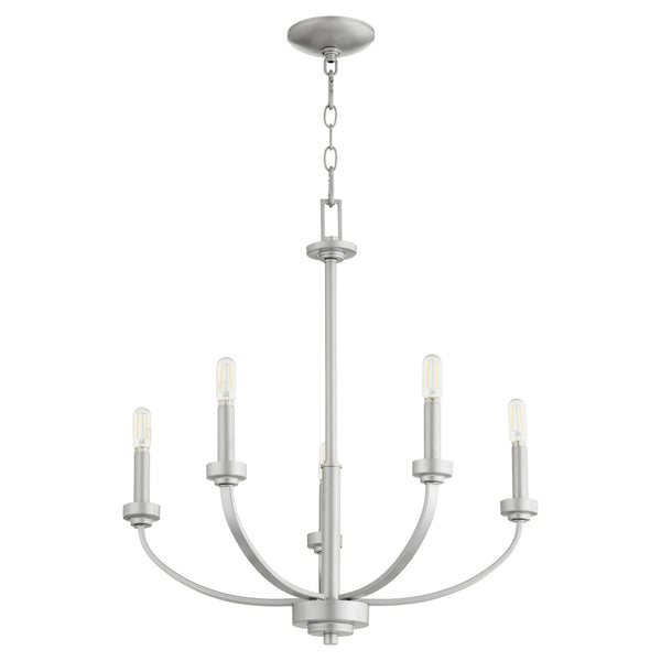 Quorum - 6160-5-64 - Five Light Chandelier - Reyes - Classic Nickel from Lighting & Bulbs Unlimited in Charlotte, NC