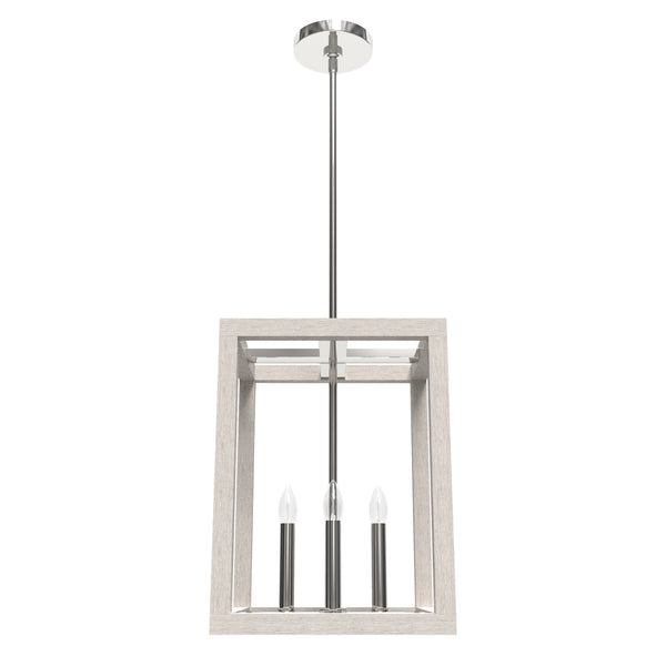 Hunter - 19480 - Four Light Pendant - Squire Manor - Chrome from Lighting & Bulbs Unlimited in Charlotte, NC