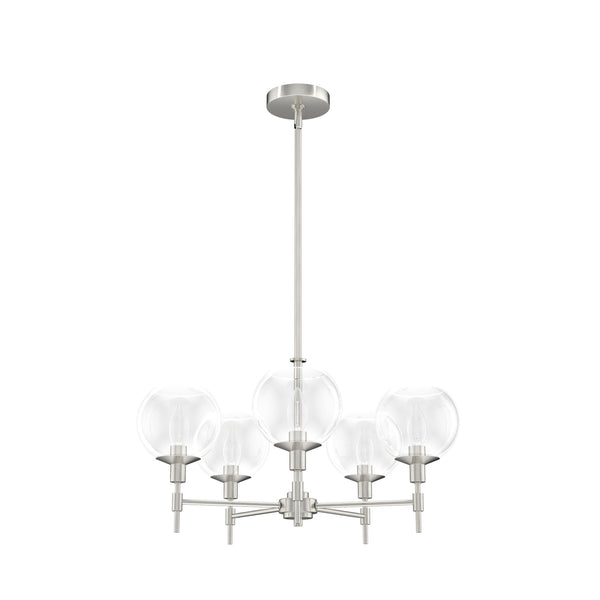 Hunter - 19742 - Five Light Chandelier - Xidane - Brushed Nickel from Lighting & Bulbs Unlimited in Charlotte, NC