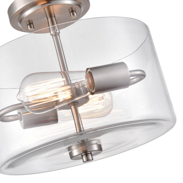 Millennium - 2710-BN - Two Light Semi-Flush Mount - Verlana - Brushed Nickel from Lighting & Bulbs Unlimited in Charlotte, NC