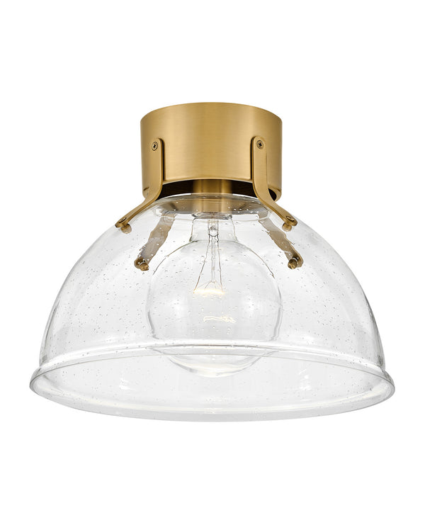 Hinkley - 3481HB-CS - LED Flush Mount - Argo - Heritage Brass with Clear Seedy glass from Lighting & Bulbs Unlimited in Charlotte, NC