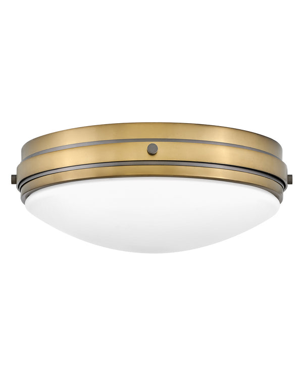 Hinkley - 39053HB - LED Flush Mount - Oliver - Heritage Brass from Lighting & Bulbs Unlimited in Charlotte, NC