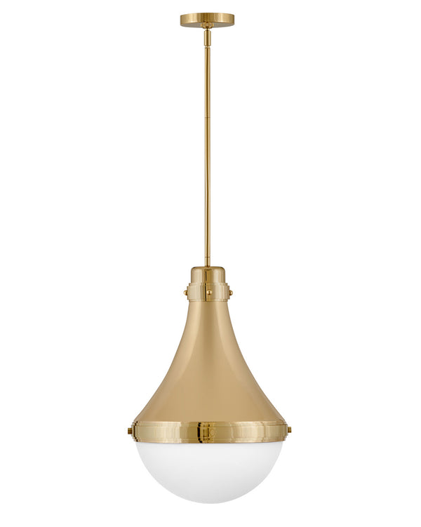 Hinkley - 39054BBR - LED Pendant - Oliver - Bright Brass from Lighting & Bulbs Unlimited in Charlotte, NC