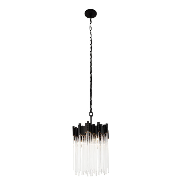 Varaluz - 309P03MBFG - Three Light Pendant - Matrix - Matte Black/French Gold from Lighting & Bulbs Unlimited in Charlotte, NC