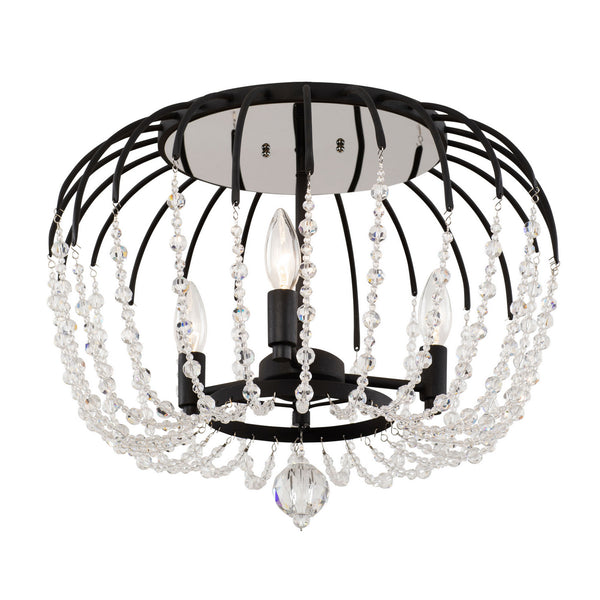 Varaluz - 343S03MB - Three Light Semi-Flush Mount - Voliere - Matte Black from Lighting & Bulbs Unlimited in Charlotte, NC