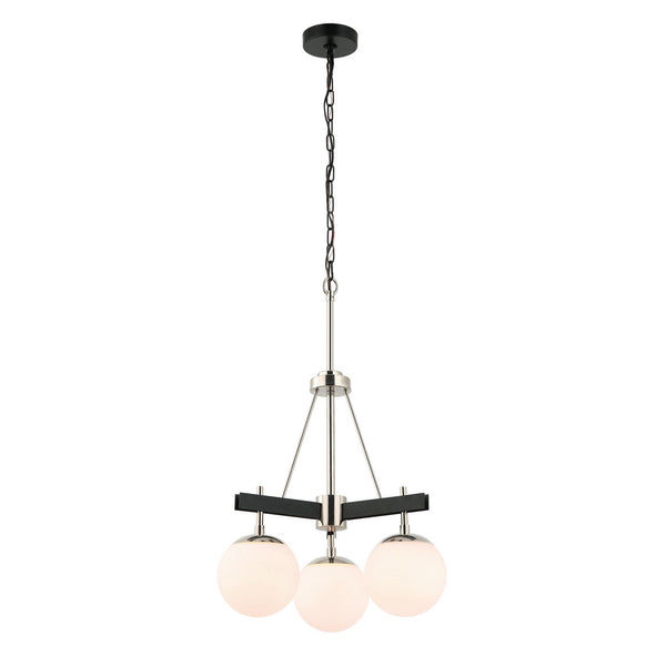 Varaluz - 352C03BLPN - Three Light Chandelier - Allie - Black/Polished Nickel from Lighting & Bulbs Unlimited in Charlotte, NC