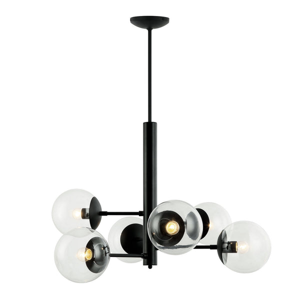 Varaluz - 373C06BL - Six Light Chandelier - Mid-Century - Black from Lighting & Bulbs Unlimited in Charlotte, NC