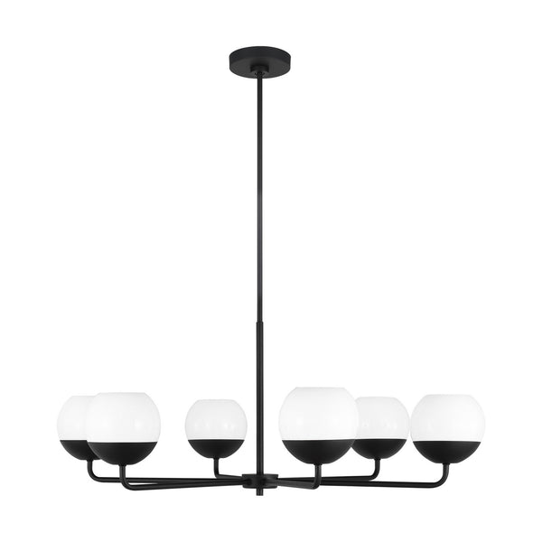 Visual Comfort Studio - 3168106-112 - Six Light Chandelier - Alvin - Midnight Black from Lighting & Bulbs Unlimited in Charlotte, NC