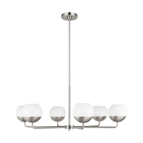 Visual Comfort Studio - 3168106-962 - Six Light Chandelier - Alvin - Brushed Nickel from Lighting & Bulbs Unlimited in Charlotte, NC