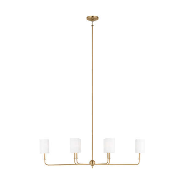 Visual Comfort Studio - 3609306-848 - Six Light Chandelier - Foxdale - Satin Brass from Lighting & Bulbs Unlimited in Charlotte, NC